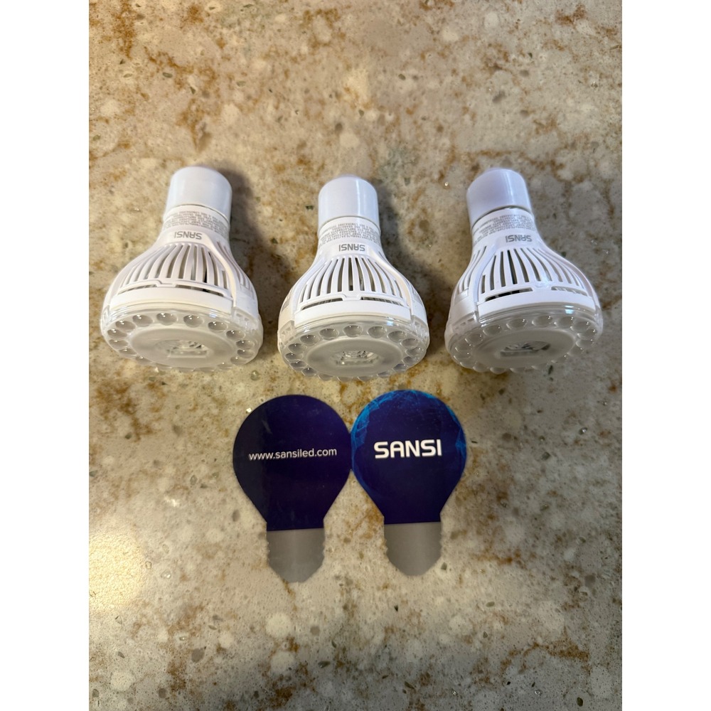 Sansi 10W LED grow Light Bulb Full Spectrum E26 Base C21GL-GE26-10W 3 Pack